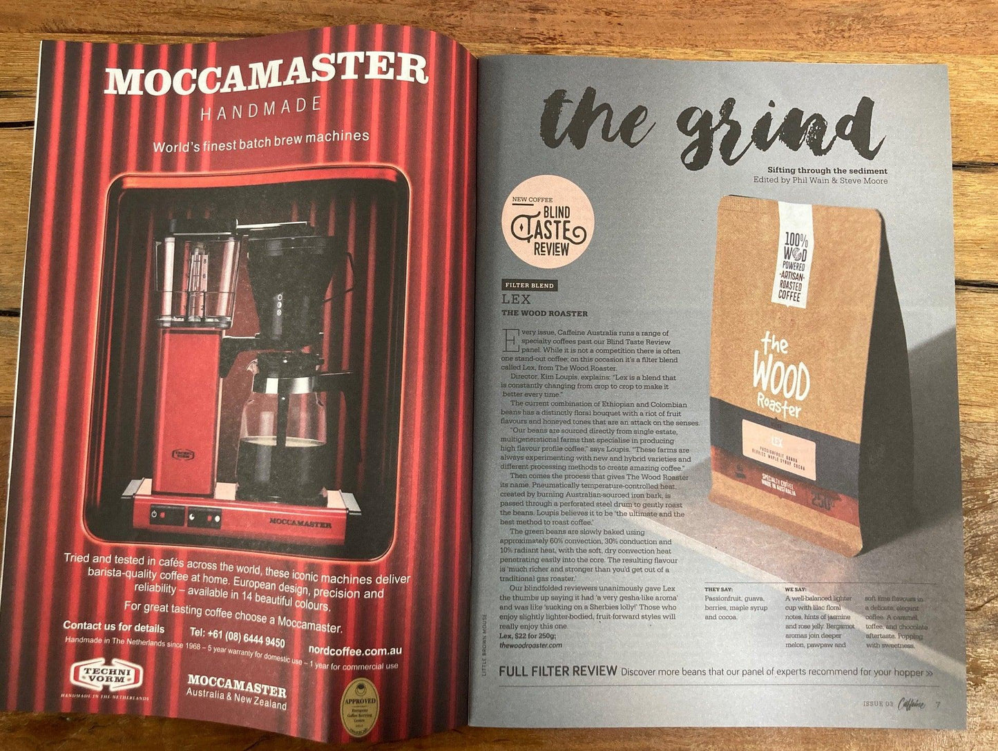 We were featured in Caffeine Magazine - Lex coffee review - The Wood Roaster