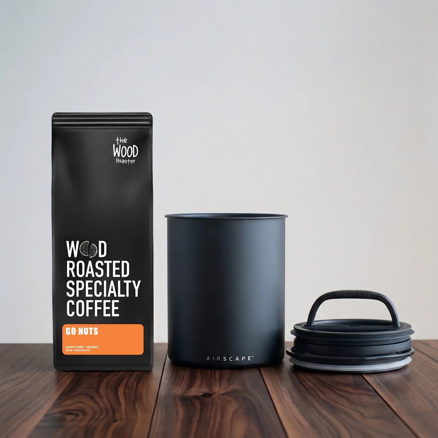 1kg Coffee & Airscape Storage Bundle The Wood Roaster