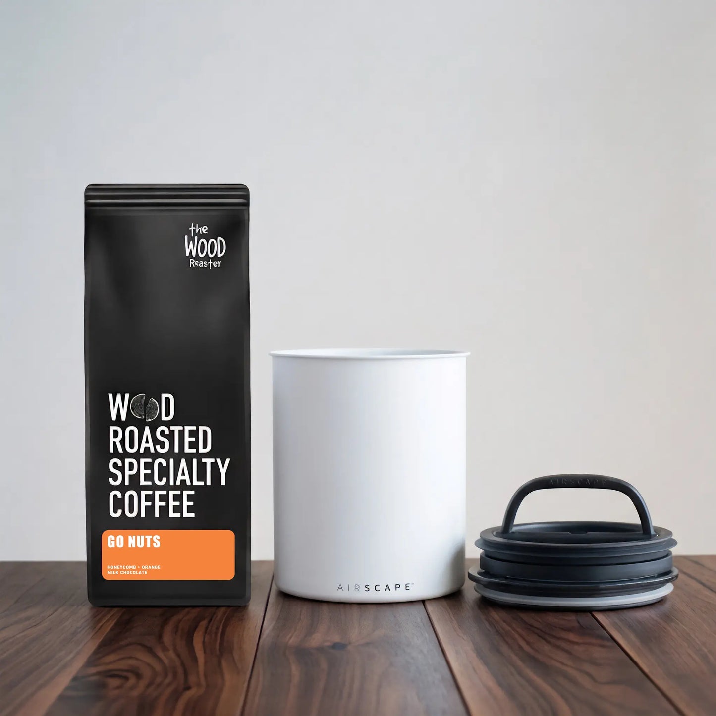 1kg Coffee & Airscape Storage Bundle The Wood Roaster