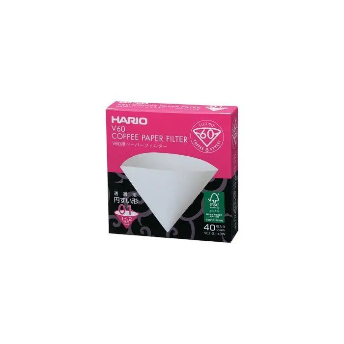 Hario V60 Paper Filter 01 - 40 Pack Hario