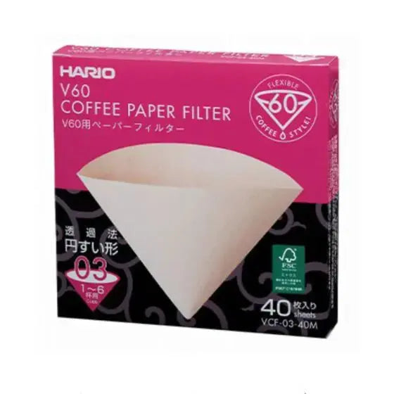 Hario V60 Paper Filter 03 Natural - 40 pack Hario