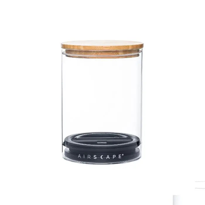 
                  
                    Airscape® Glass Coffee Storage with Bamboo Lid - The Wood Roaster
                  
                