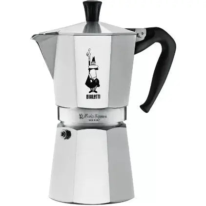 
                  
                    Bialetti Moka Express Stovetop Espresso Maker - 1, 3, 4 or 6 Cups - The Wood Roaster
                  
                