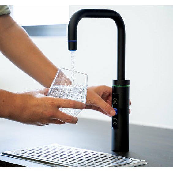 SPARQ-S5-BK Filtered Sparkling, Chilled & Ambient Water, Matt Black Faucet + Ultra-Z Filtration - The Wood Roaster